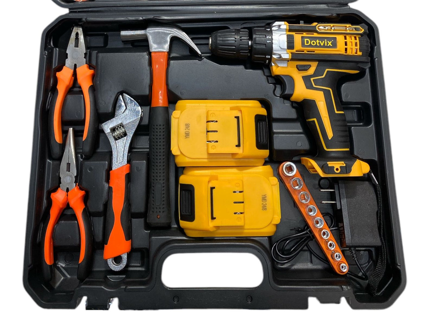 Set Taladro Eléctrico + Herramientas HE-006