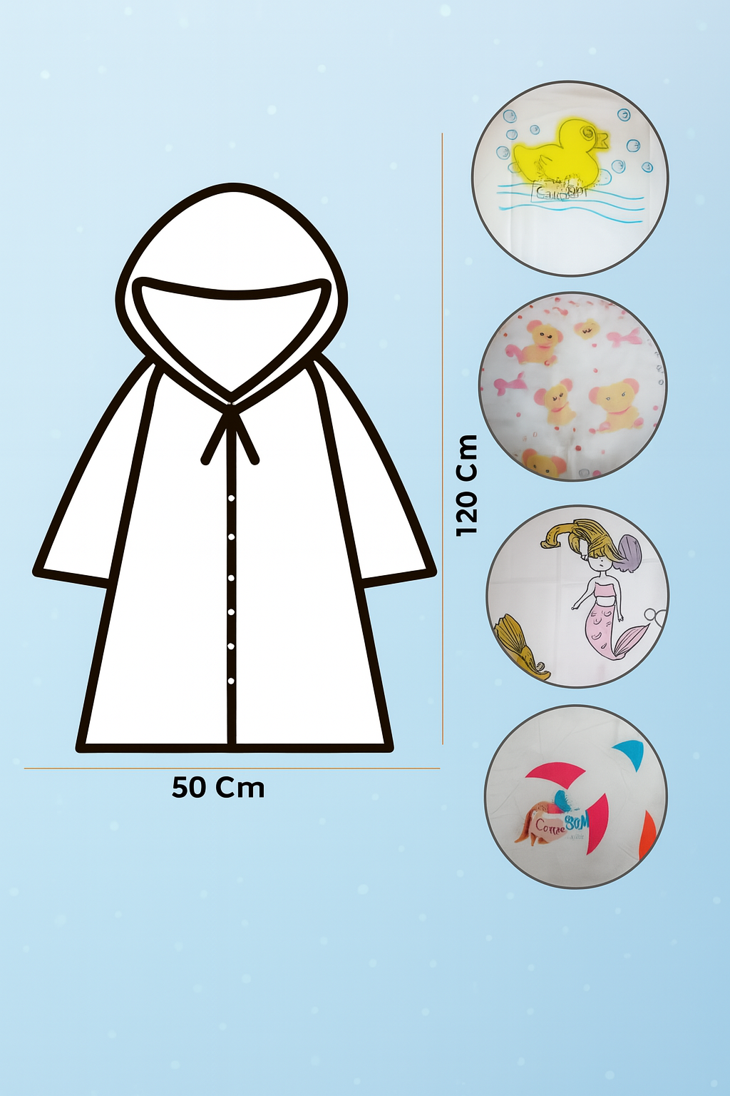 Carpa de Lluvia Infantil con Diseños Divertidos