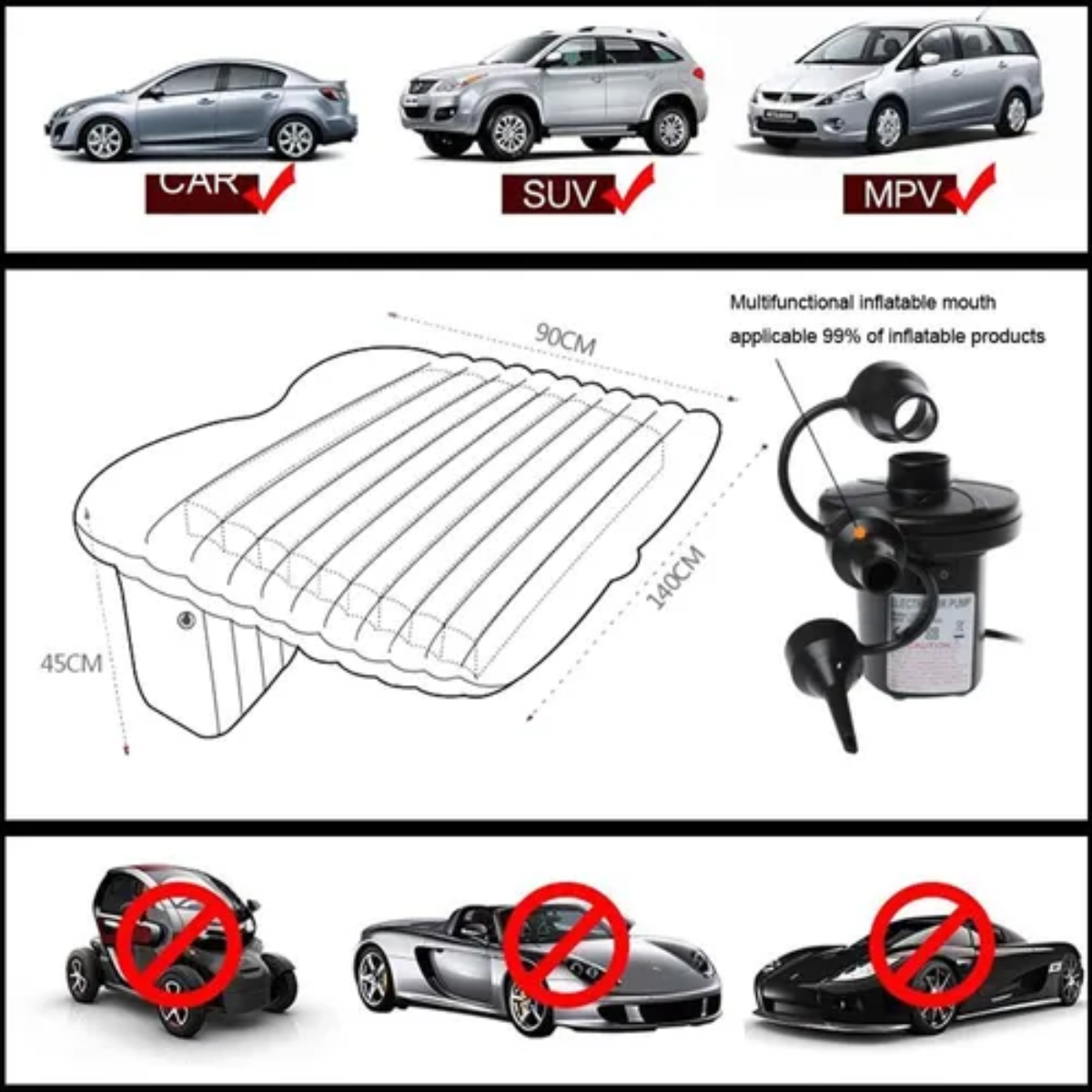 Colchón Inflable para Auto
