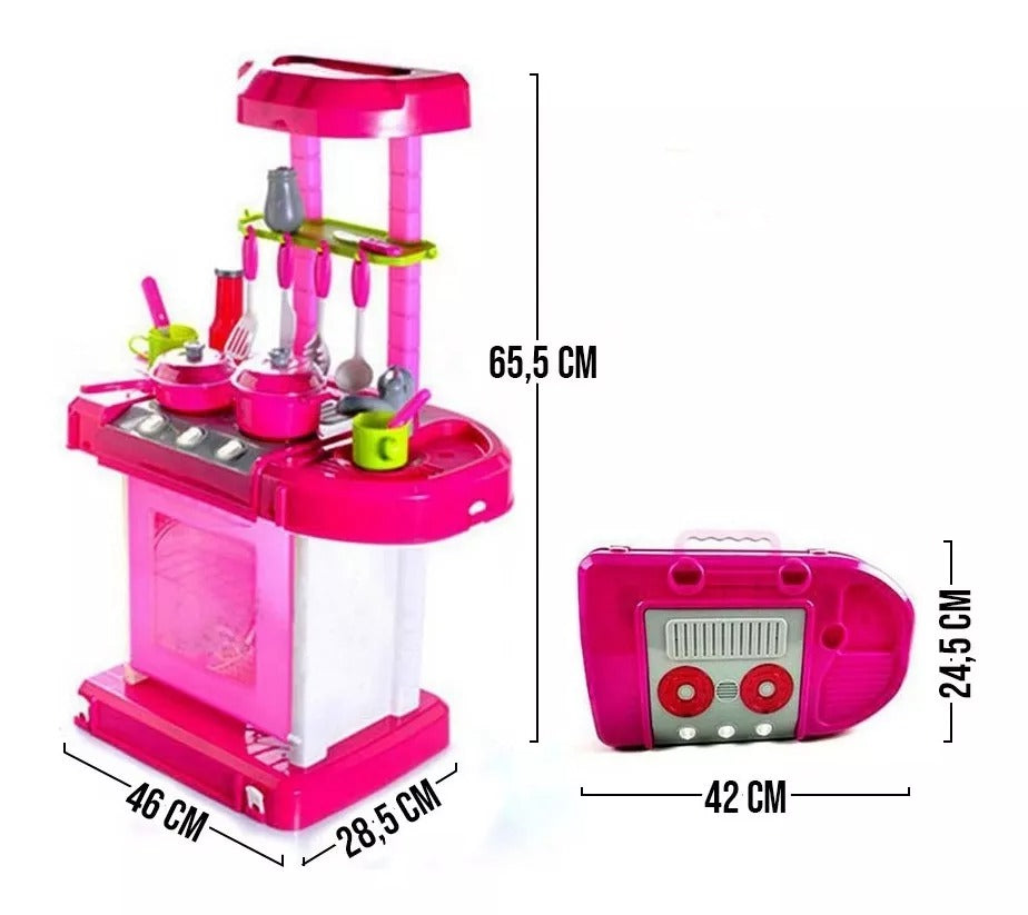 Cocina Infantil Maletín 2 en 1 con Luces y Sonidos