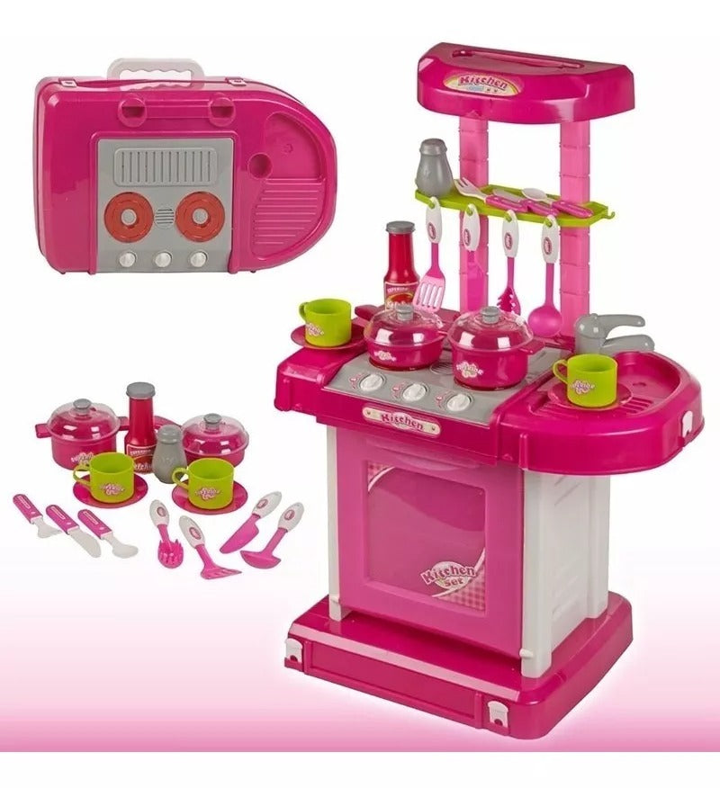 Cocina Infantil Maletín 2 en 1 con Luces y Sonidos
