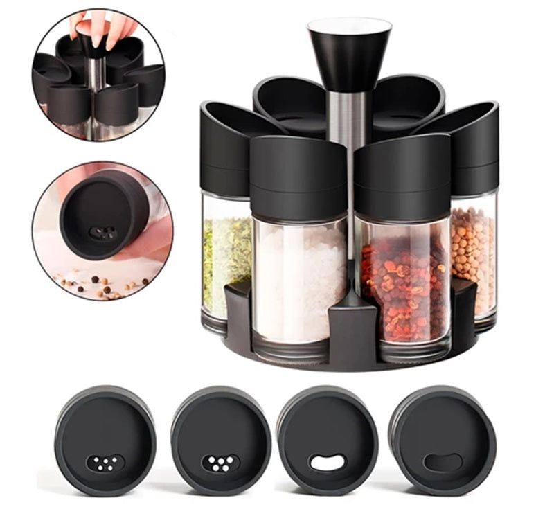Set Especiero Giratorio Deluxe – 6 Tarros Regulables