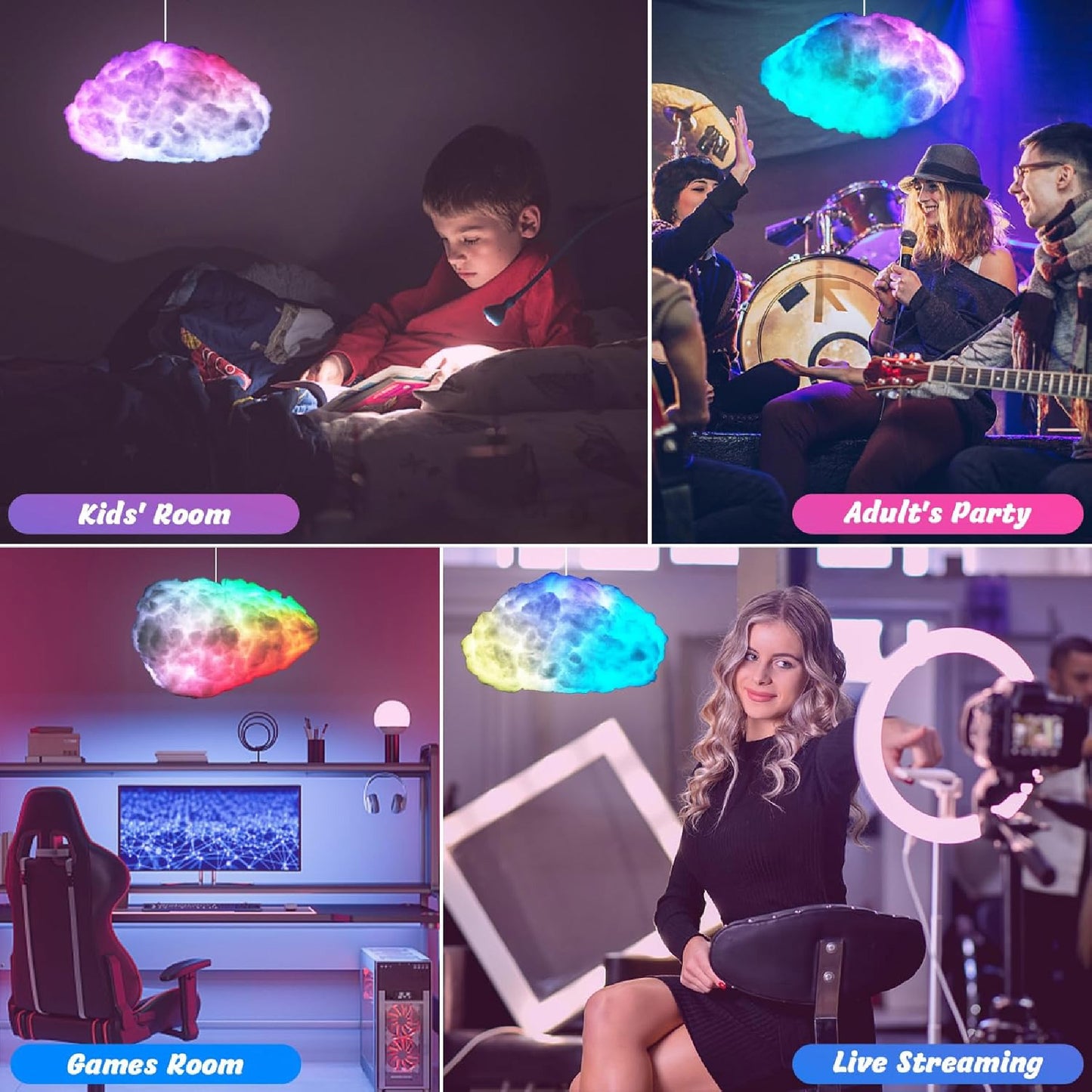 Lámpara Nube LED 3D RGB