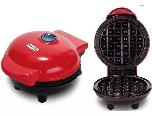 Mini Waflera Antiadherente Roja
