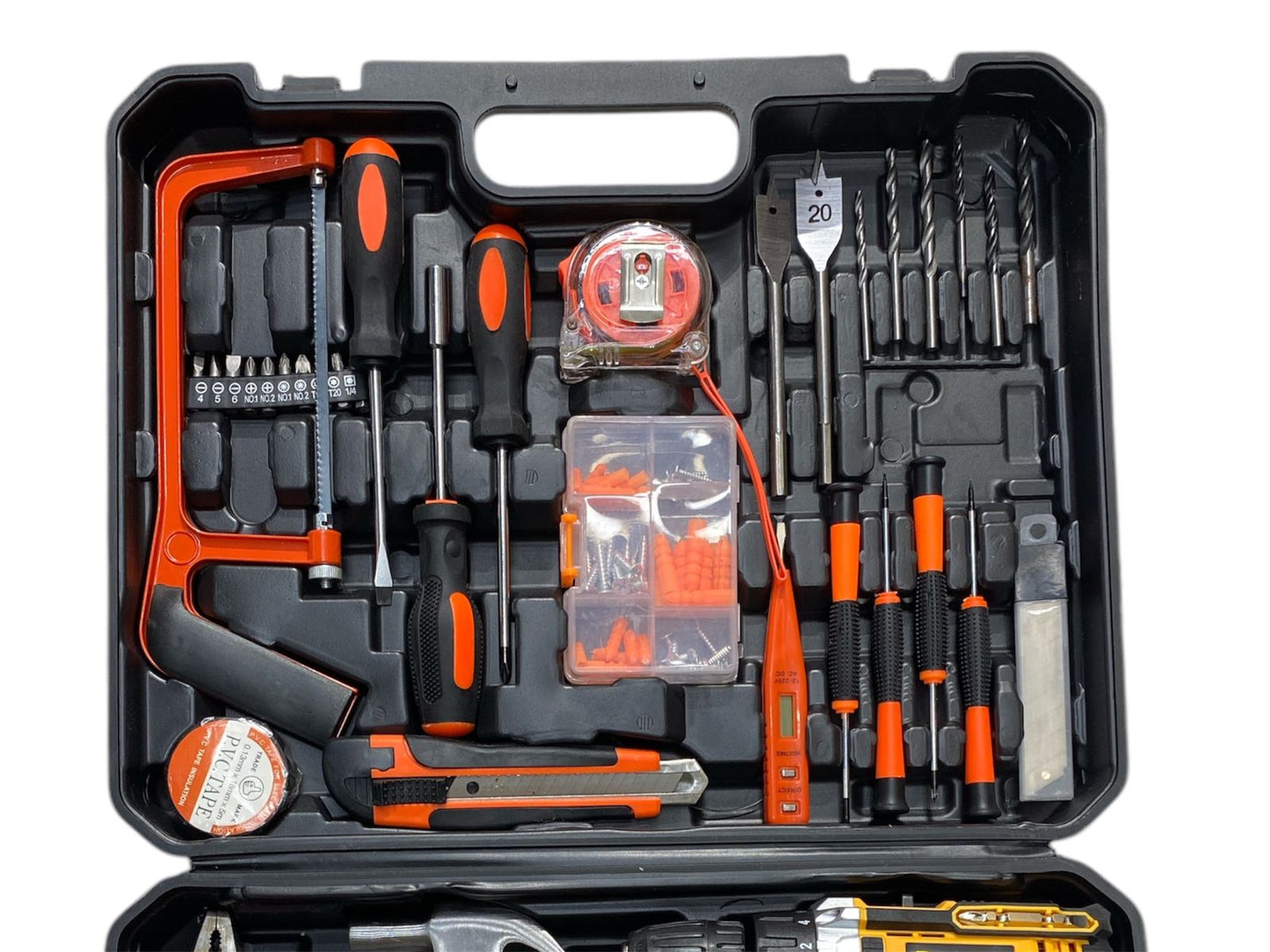 Set de Taladro Eléctrico + Herramientas HE-006