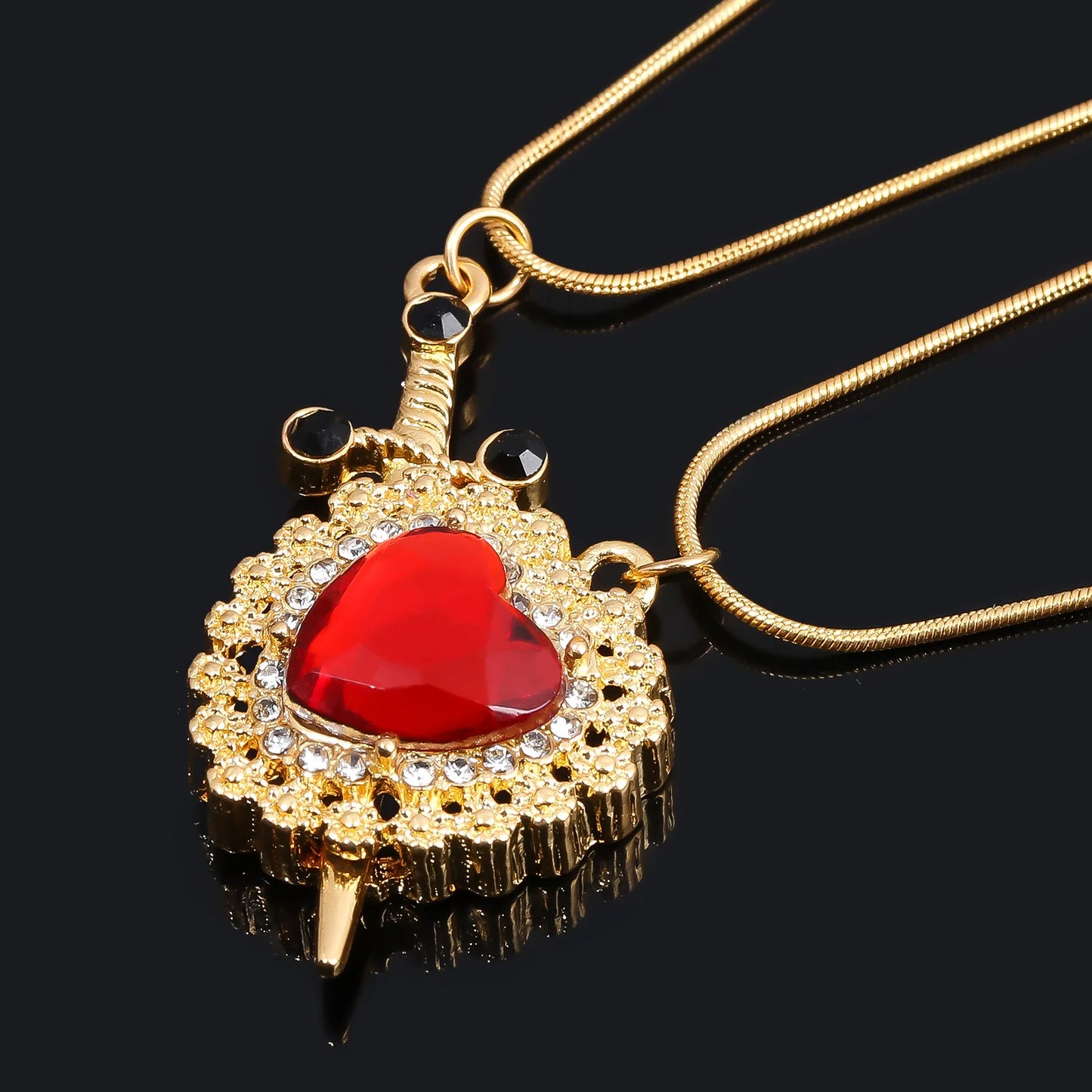 Cadenas Pareja Corazón con Espada