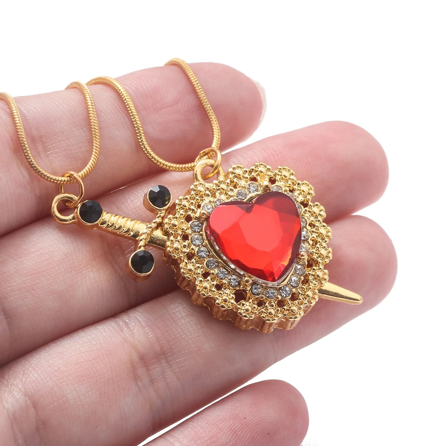 Cadenas Pareja Corazón con Espada