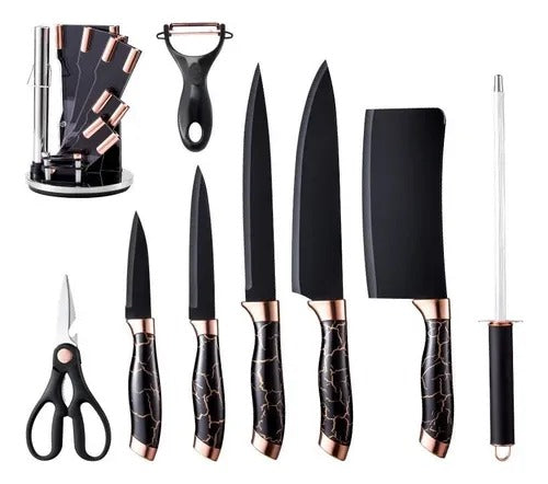 Set de Cuchillos con Base Giratoria