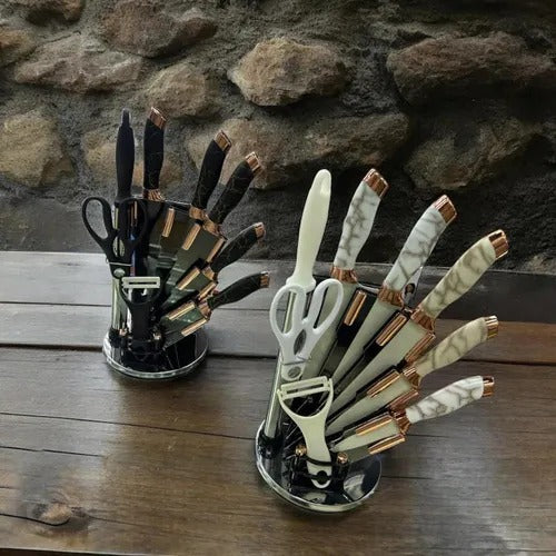 Set de Cuchillos con Base Giratoria
